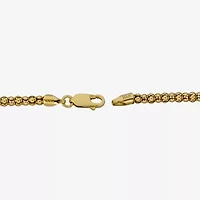 Made in Italy Womens 14K Gold Over Silver 7.5 Inch Solid Chain Bracelet