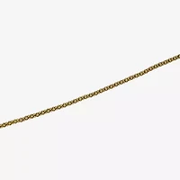 Made in Italy Womens 14K Gold Over Silver 7.5 Inch Solid Chain Bracelet
