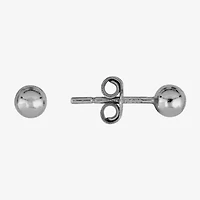 Womens Cubic Zirconia Sterling Silver Ball 3 Pair Earring Set