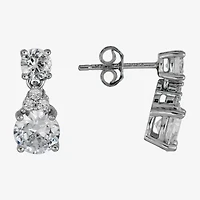DiamonArt® / CT. T.W. White Cubic Zirconia Sterling Silver Drop Earrings