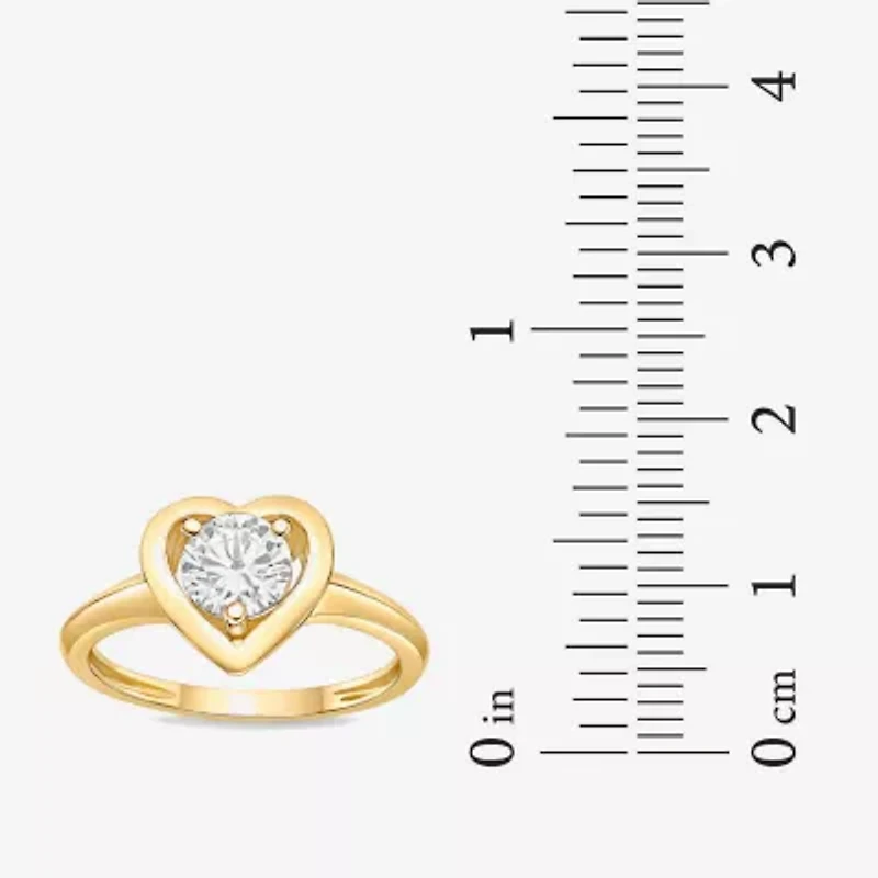 Diamonart Womens Cubic Zirconia Sterling Silver Heart Band