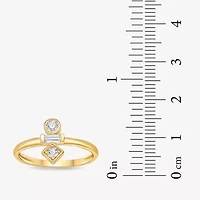 Diamonart Womens Cubic Zirconia Sterling Silver Stackable Ring