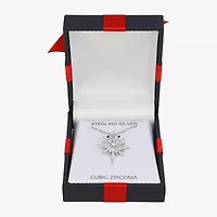 Diamonart Womens White Cubic Zirconia Sterling Silver Star 18 Inch Pendant Necklace