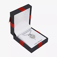 Diamonart Womens White Cubic Zirconia Sterling Silver Star 18 Inch Pendant Necklace