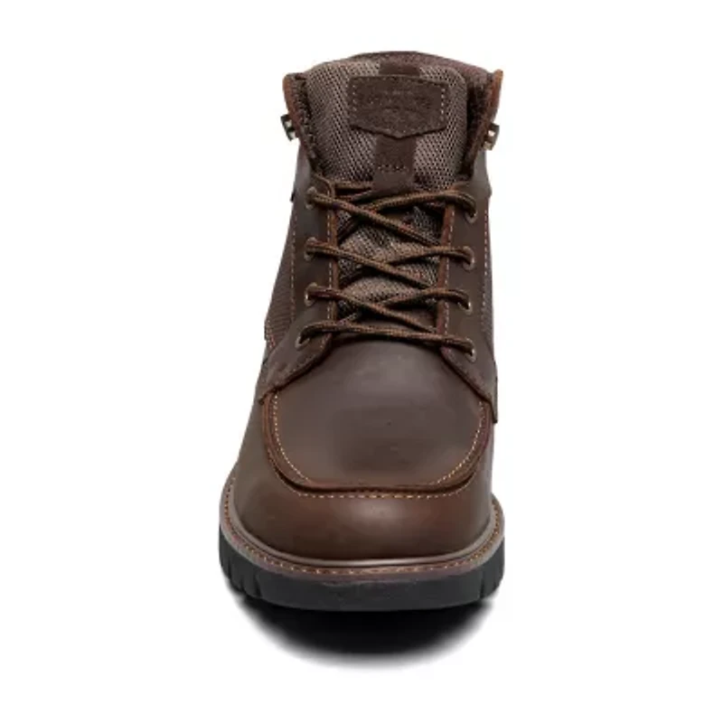 Nunn Bush Mens Karnak Moc Flat Heel Lace Up Boots