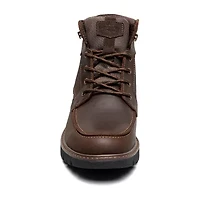 Nunn Bush Mens Karnak Moc Flat Heel Lace Up Boots