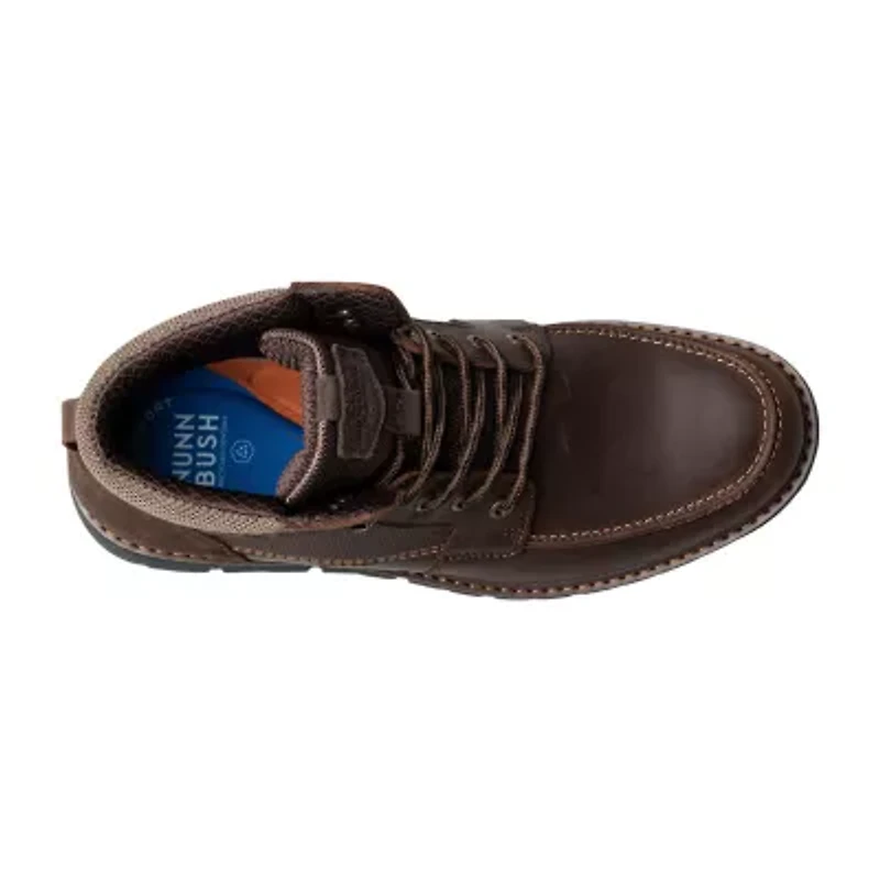 Nunn Bush Mens Karnak Moc Flat Heel Lace Up Boots