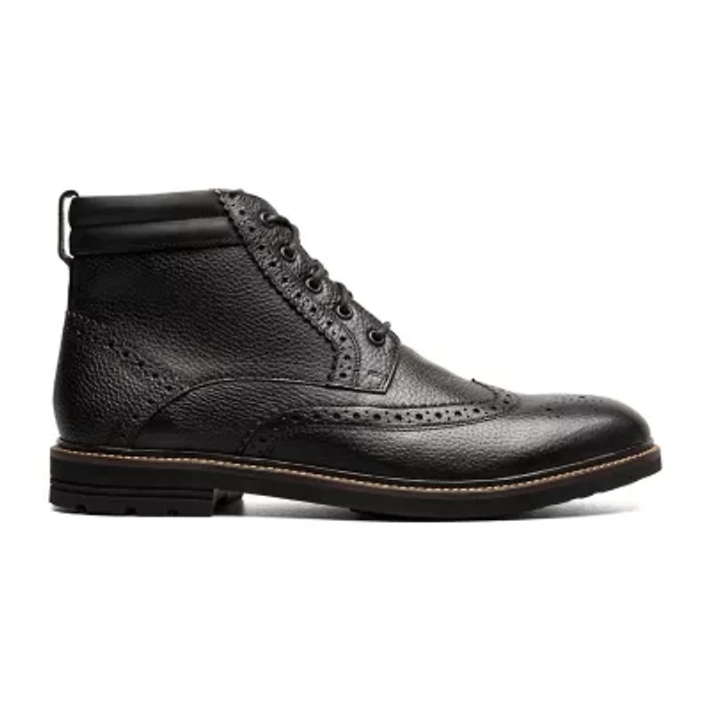 Nunn Bush Mens Odell Ii Wingtip Flat Heel Dress Boots