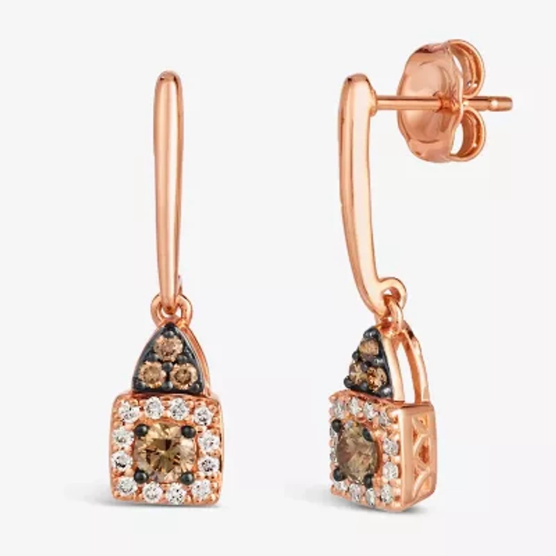 Le Vian® Earrings featuring Chocolate Diamonds® Nude Diamonds™ set in 14K Strawberry Gold