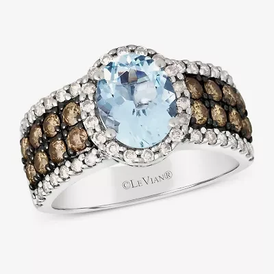 Le Vian® Ring featuring 1 1/3 CT. Peach Morganite™ 3/4 Chocolate Diamonds® 3/8 Nude Diamonds™ set 14K Strawberry Gold®