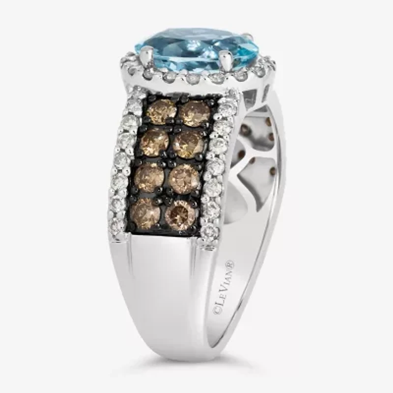 Le Vian® Ring featuring 1 1/3 CT. Peach Morganite™ 3/4 Chocolate Diamonds® 3/8 Nude Diamonds™ set 14K Strawberry Gold®