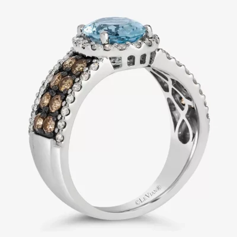 Le Vian® Ring featuring 1 1/3 CT. Peach Morganite™ 3/4 Chocolate Diamonds® 3/8 Nude Diamonds™ set 14K Strawberry Gold®