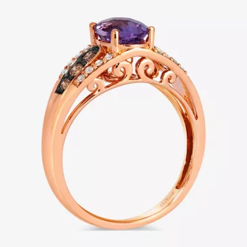 Le Vian® Ring featuring Grape Amethyst™ Chocolate Diamonds® Nude Diamonds™ set in 14K Strawberry Gold®