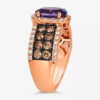 Le Vian® Ring featuring 1 1/3 CT. Peach Morganite™ 3/4 Chocolate Diamonds® 3/8 Nude Diamonds™ set 14K Strawberry Gold®
