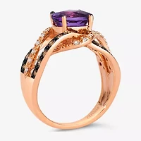 Le Vian® Ring featuring 1 3/4 CT. Blueberry Tanzanite® 1/3 Chocolate Diamonds® 1/5 Nude Diamonds™ set 14K Strawberry Gold®