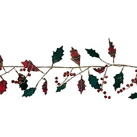 Northlight Plaid Holly With Jingle Bells Christmas Indoor Garland