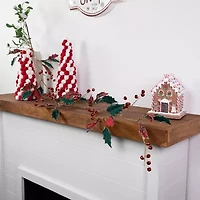 Northlight Plaid Holly With Jingle Bells Christmas Indoor Garland