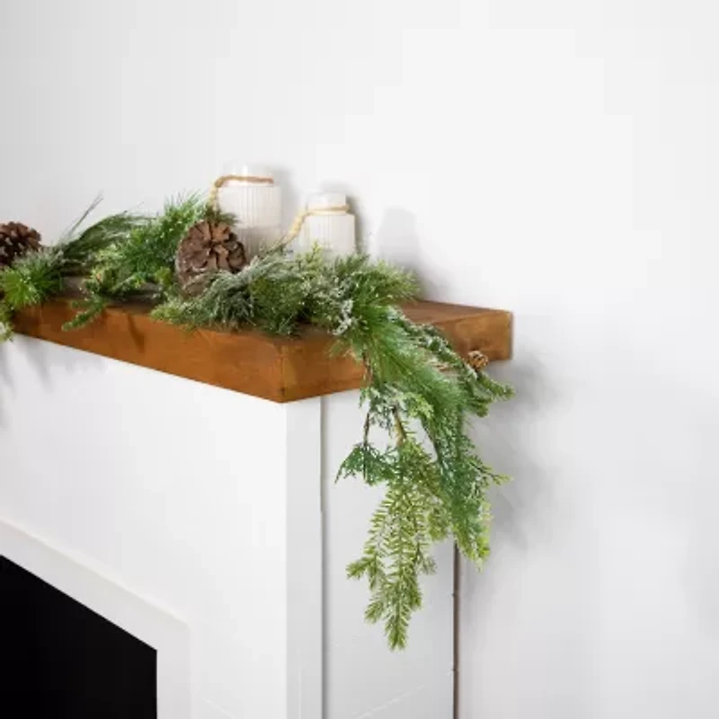 Northlight Frosted Pine And Cedar Christmas Indoor Garland