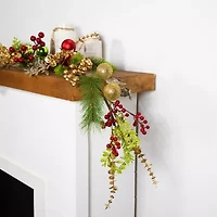 Northlight Ball Glittered Christmas Indoor Garland