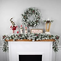 Northlight Angel Pine And Pine Cones  Unlit Christmas Indoor Garland