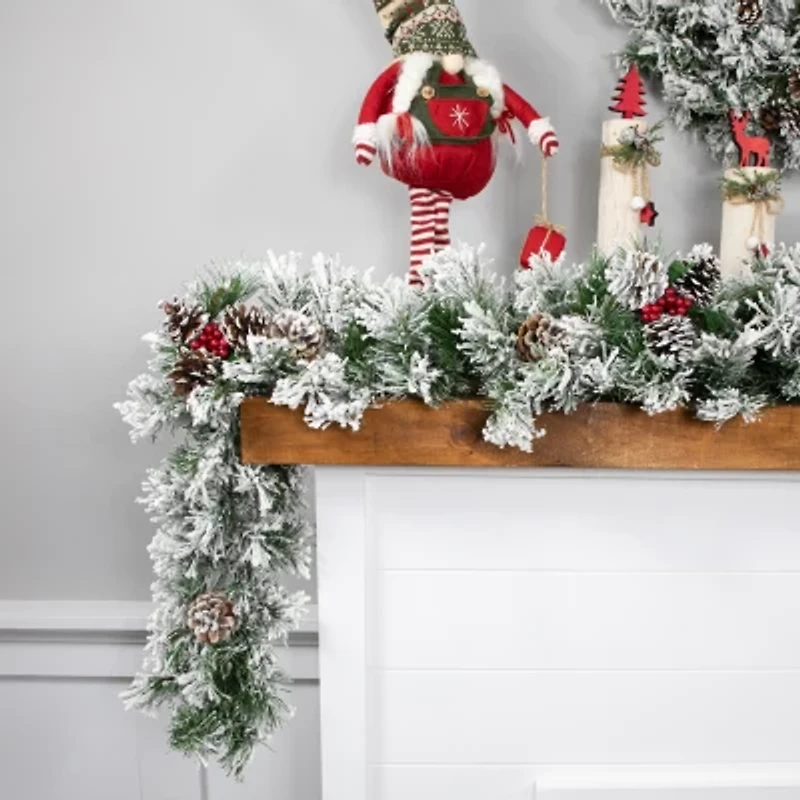 Northlight Angel Pine And Pine Cones  Unlit Christmas Indoor Garland