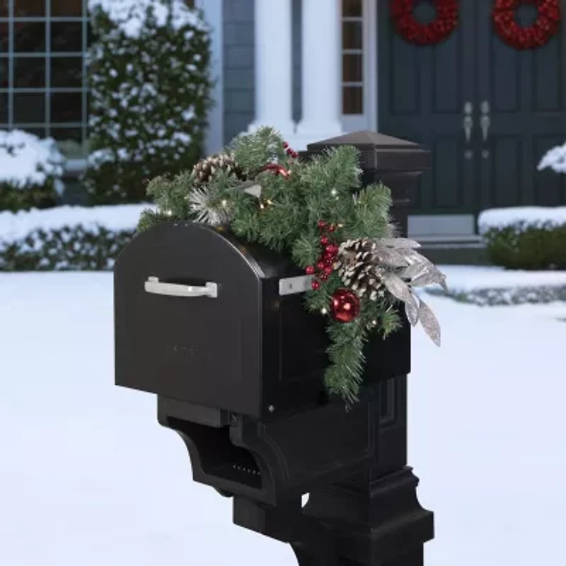 Northlight Ated Pine  Mailbox Pre-Lit Swag