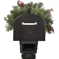 Northlight Pine Cone And Berries Mailbox Pre-Lit Swag