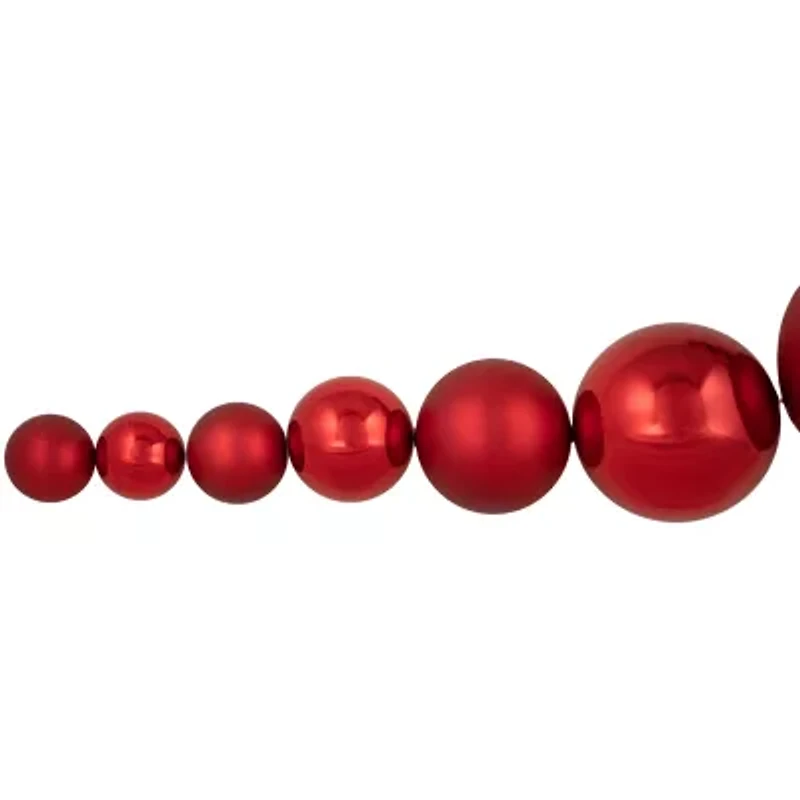 Northlight 6ft Red Shatterproof Ball Swag