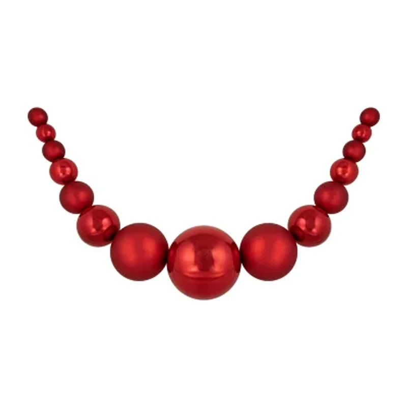 Northlight 6ft Red Shatterproof Ball Swag