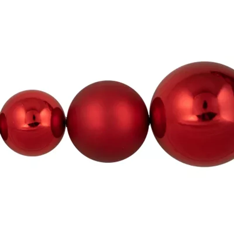 Northlight 6ft Red Shatterproof Ball Swag