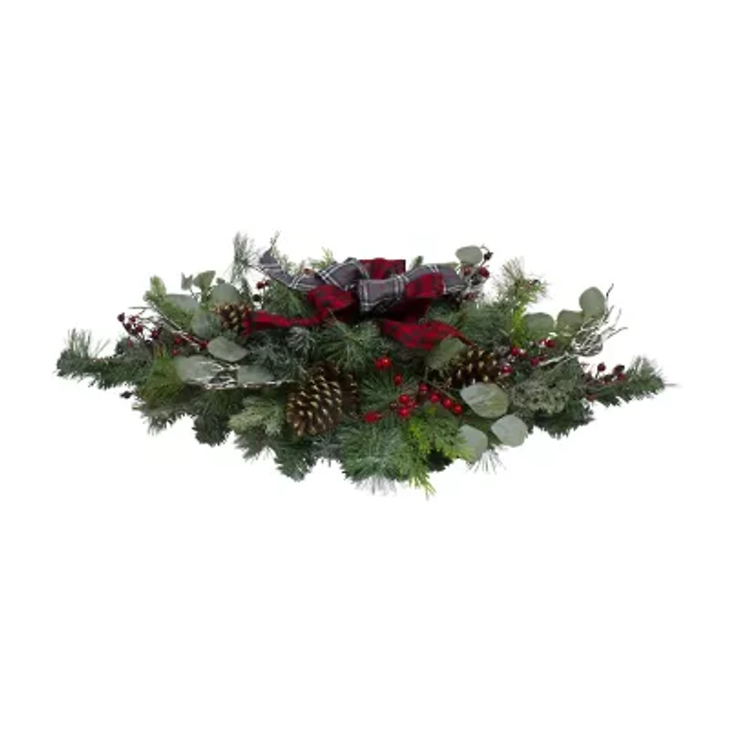 Northlight 36in Bows And Berries   Unlit Swag