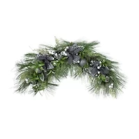 Northlight 36in Berries And Bows   Unlit Swag