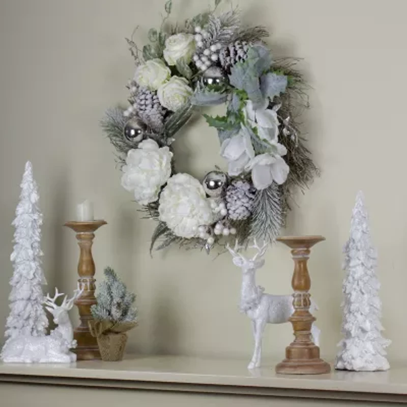 Northlight Flocked Pine Grapevine Wreath