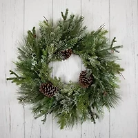 Northlight Frosted Mixed Pine And Cedar Wreath