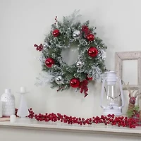 Northlight Flocked Mixed Pine Wreath