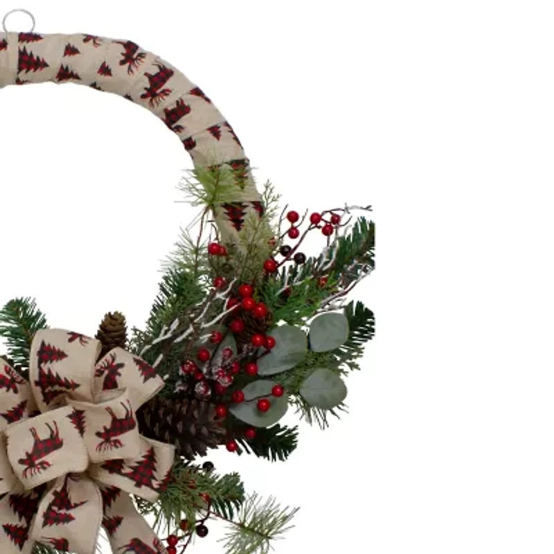 Northlight 24in Burlap Unlit Wreath