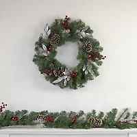 Northlight Frosted Pre-Lit Wreath