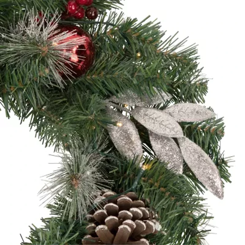 Northlight Frosted Pre-Lit Wreath