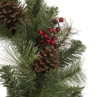 Northlight Pine And Berries Pre-Lit Wreath