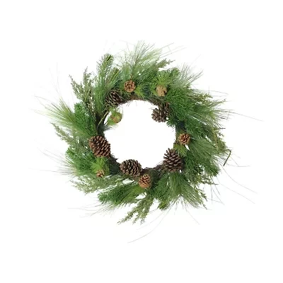 Northlight 24in Pine Cones And Needles Wreath