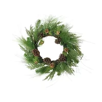 Northlight 24in Pine Cones And Needles Wreath