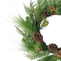 Northlight 24in Pine Cones And Needles Wreath