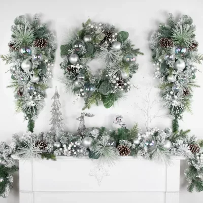 Northlight Flocked Pine Wreath