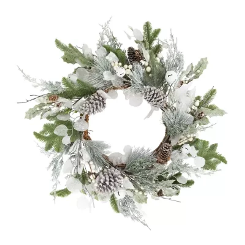 Northlight Mixed Foliage With Pine Cones Wreath