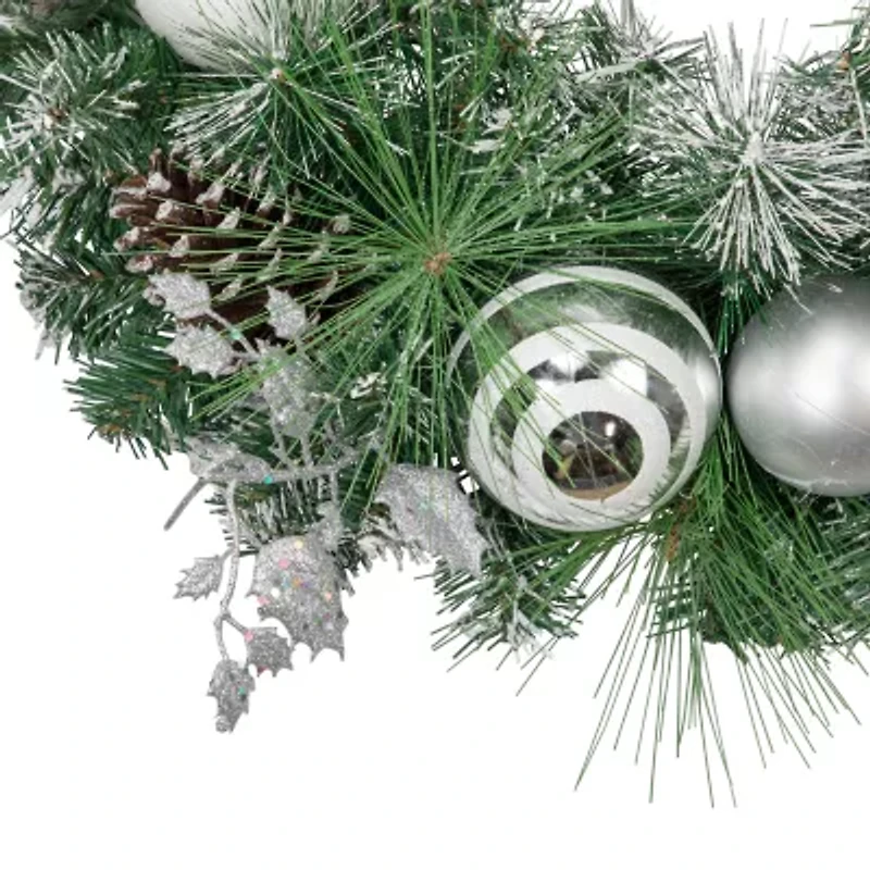 Northlight Pine Needle Pinecones And Ornaments Wreath