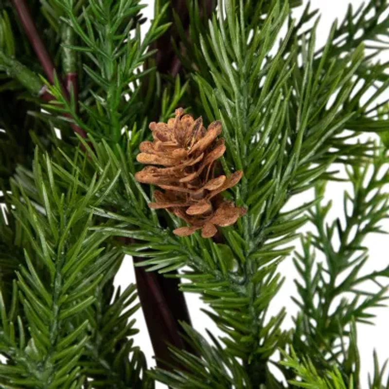 Northlight Cypress And Pine Cone   Unlit Wreath