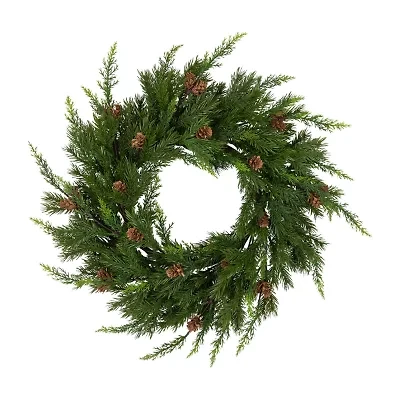 Northlight Cypress And Pine Cone   Unlit Wreath