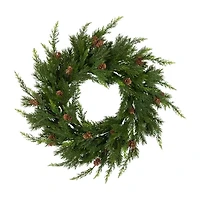 Northlight Cypress And Pine Cone   Unlit Wreath