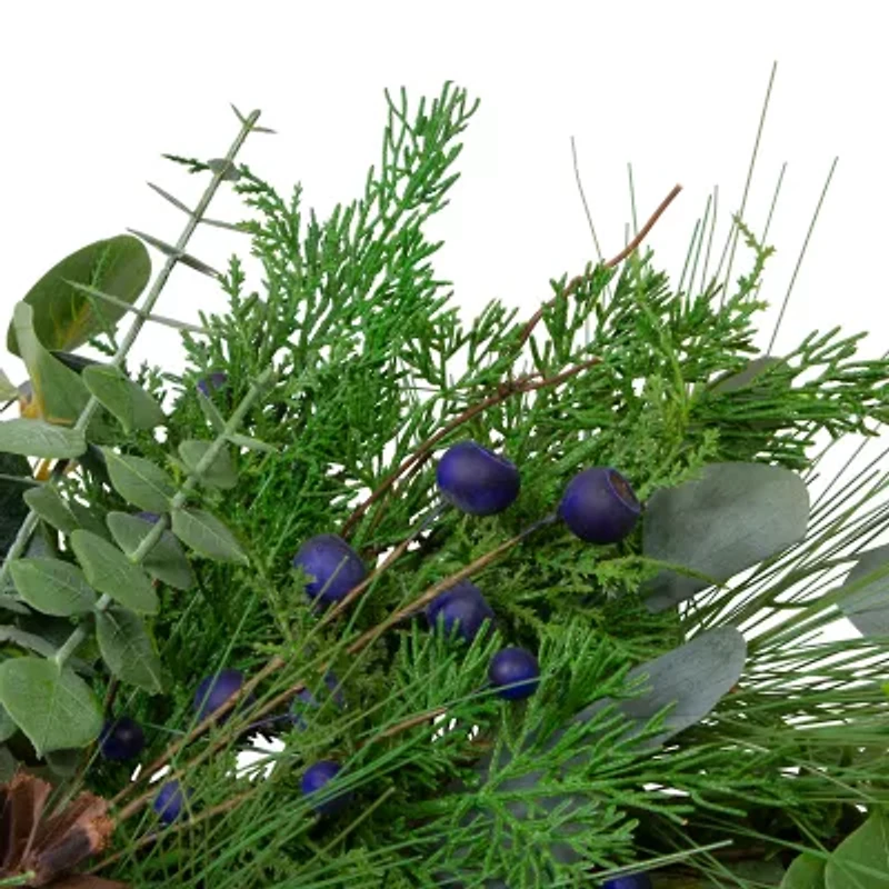 Northlight 28in Eucalyptus Pine Unlit Wreath