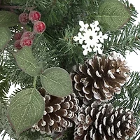 Northlight Bells And Mixed Foliage Wreath